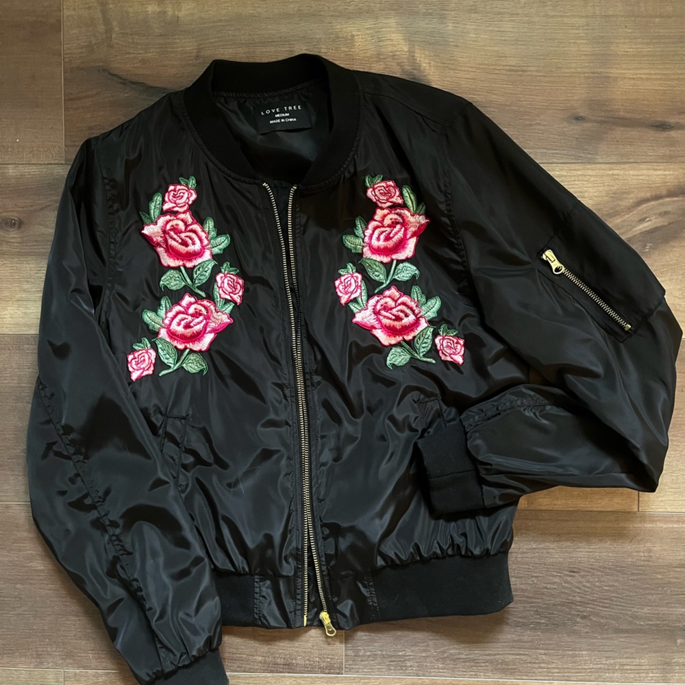 NWOT Love Tree Medium Bomber Jacket